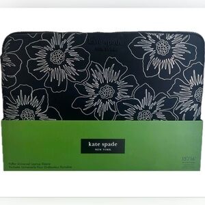 Kate Spade Black and White Floral Laptop Bag